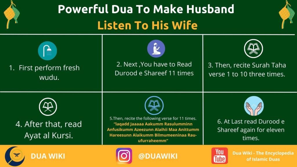 Powerful Dua To Make Husband Listen To His Wife